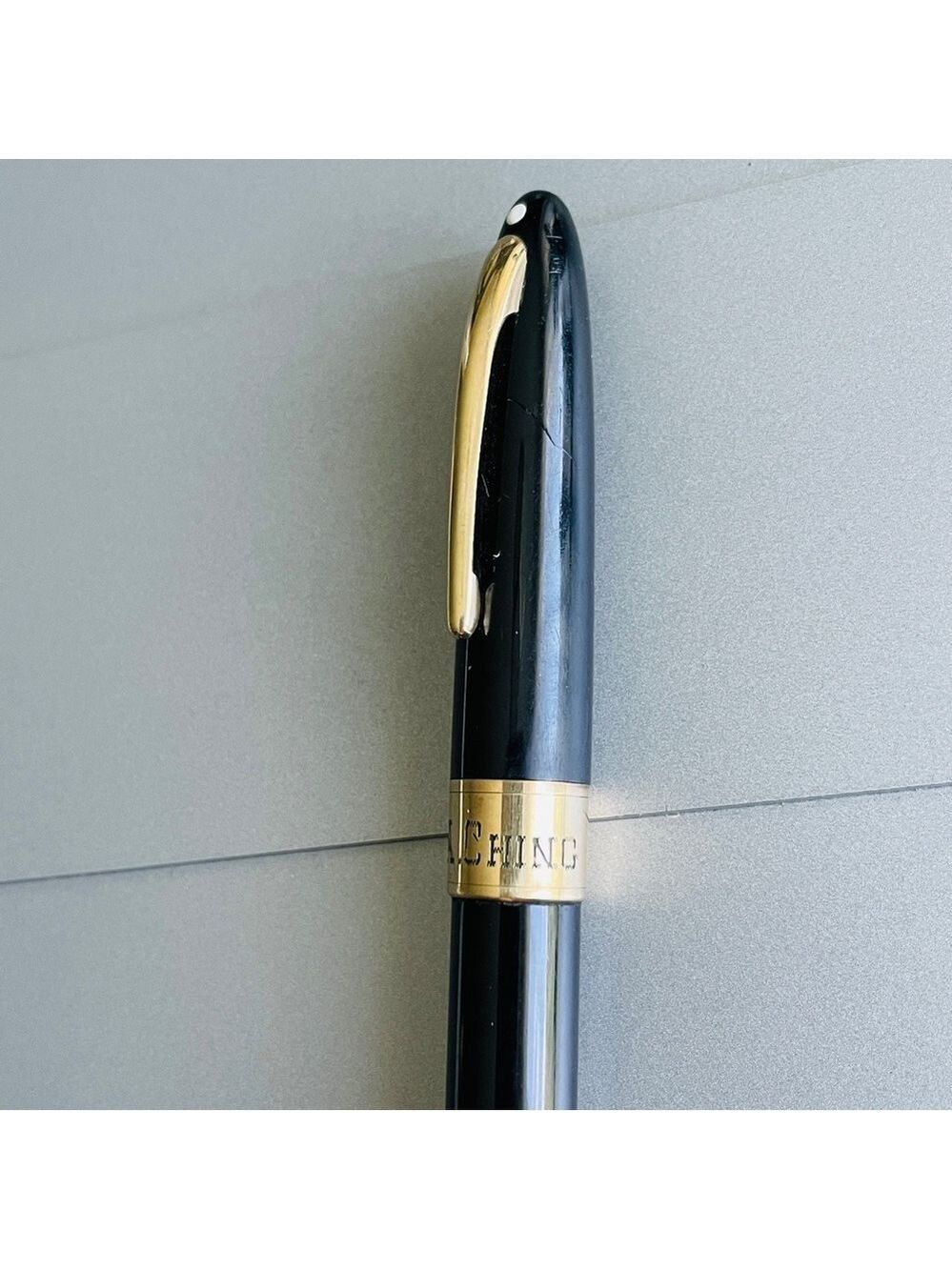 Vintage Sheaffer 14k Gold Valiant Touchdown Fountain Pen Autograph Perso… - Picture 10 of 13